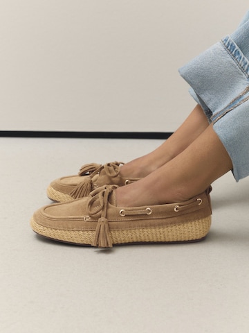 Next Slip-ons in Beige: front