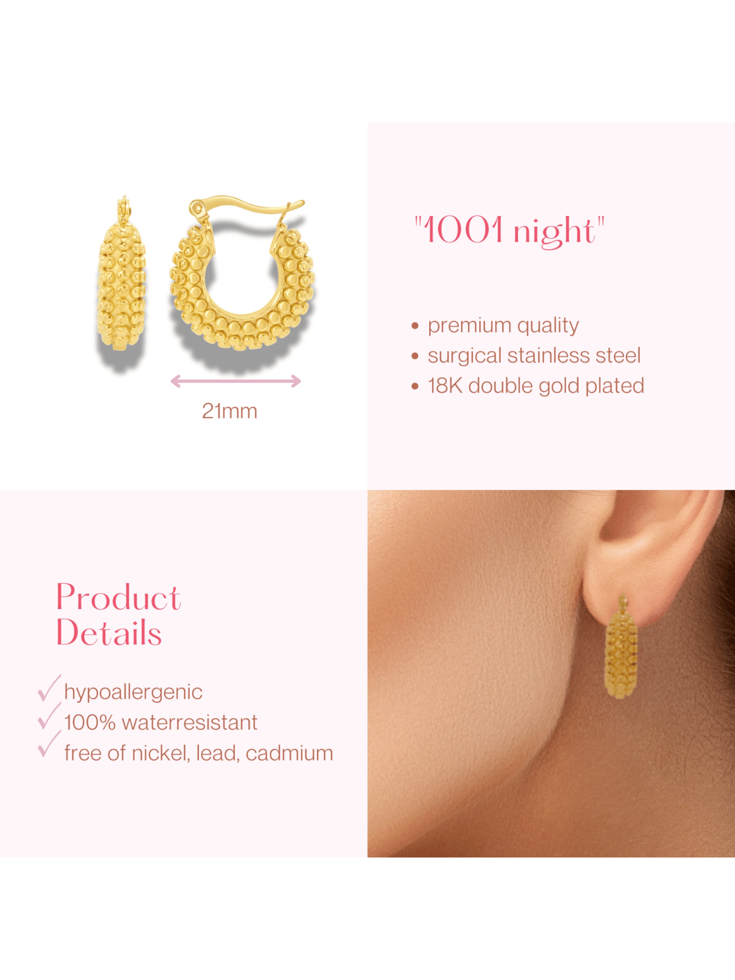 ARS-ARGENTI Ohrringe '1001 NIGHT'‌‌‌‌‌‌‌ in Gold