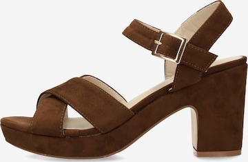 POSH by Poelman Sandalen met riem in Bruin: voorkant