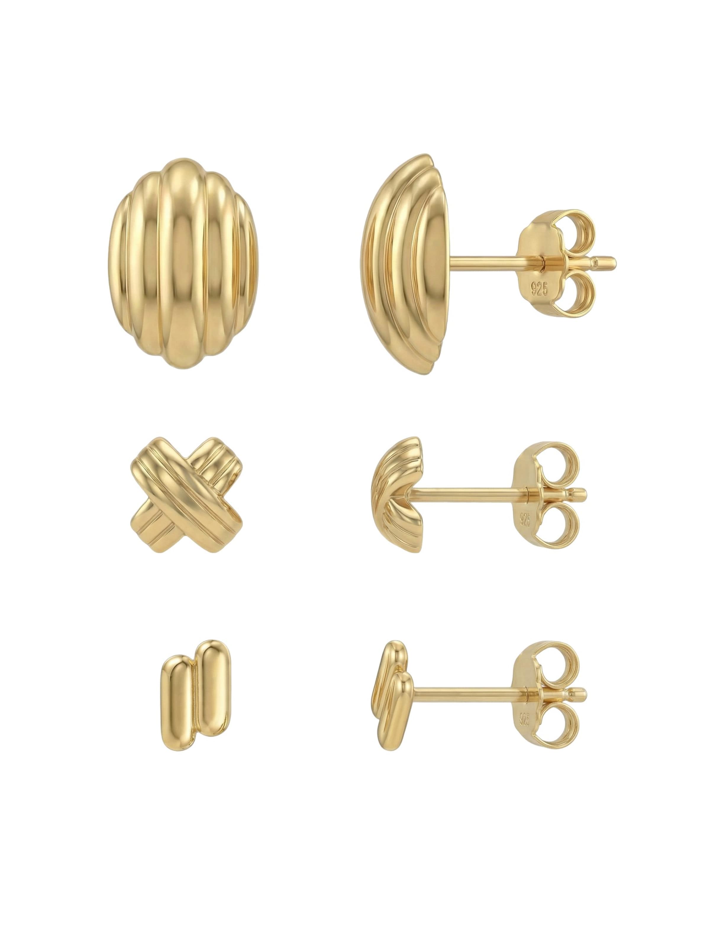 Sofia Milani Schmuckset 'Circle Bar Dome'‌‌‌‌‌‌‌‌‌‌ in Gold: Vorderseite