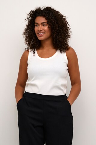 KAFFE CURVE Top 'KC Carina' in Wit: voorkant