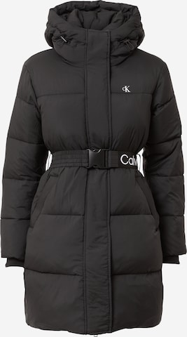 Manteau d’hiver Calvin Klein Jeans en noir : devant