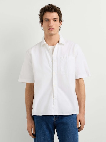 Coupe regular Chemise 'Roel' Pepe Jeans en blanc : devant
