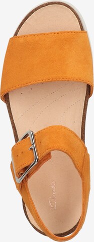 CLARKS Strap Sandals in Yellow