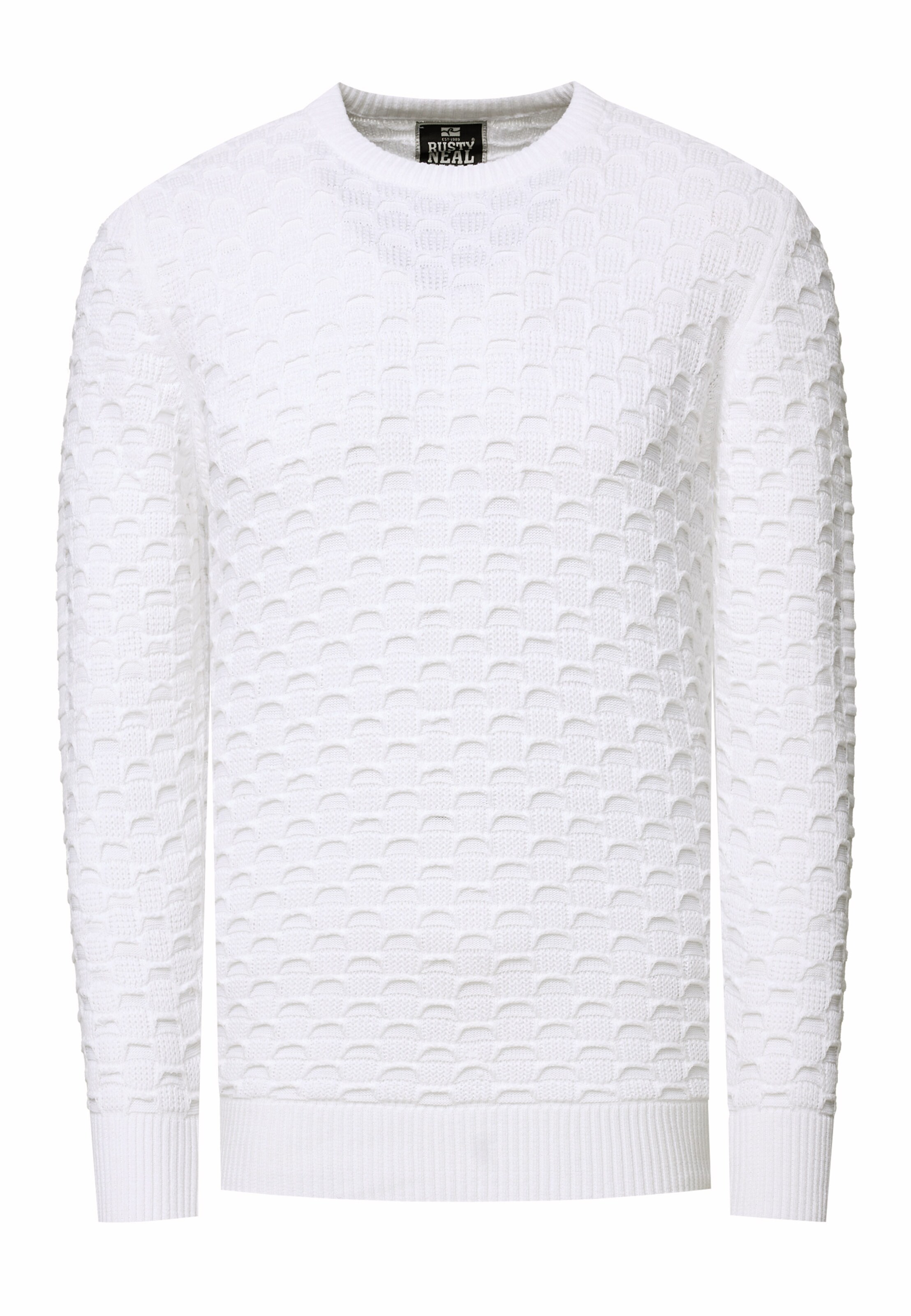 Rusty Neal Pullover in Weiß: Vorderseite