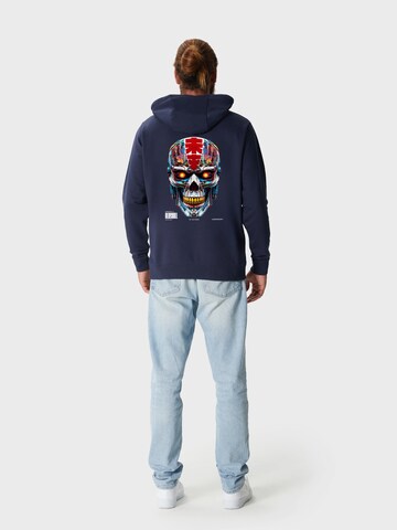 Oldskull Sweatshirt 'Xtreme Vivid Skull' in Blau: Vorderseite