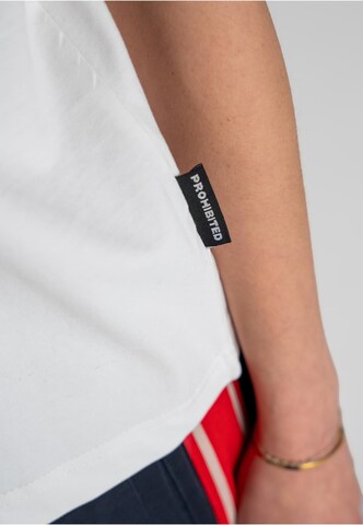 T-shirt 'SC' Prohibited en blanc