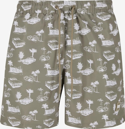 Urban Classics Kupaće hlače u maslinasta / bijela, Pregled proizvoda