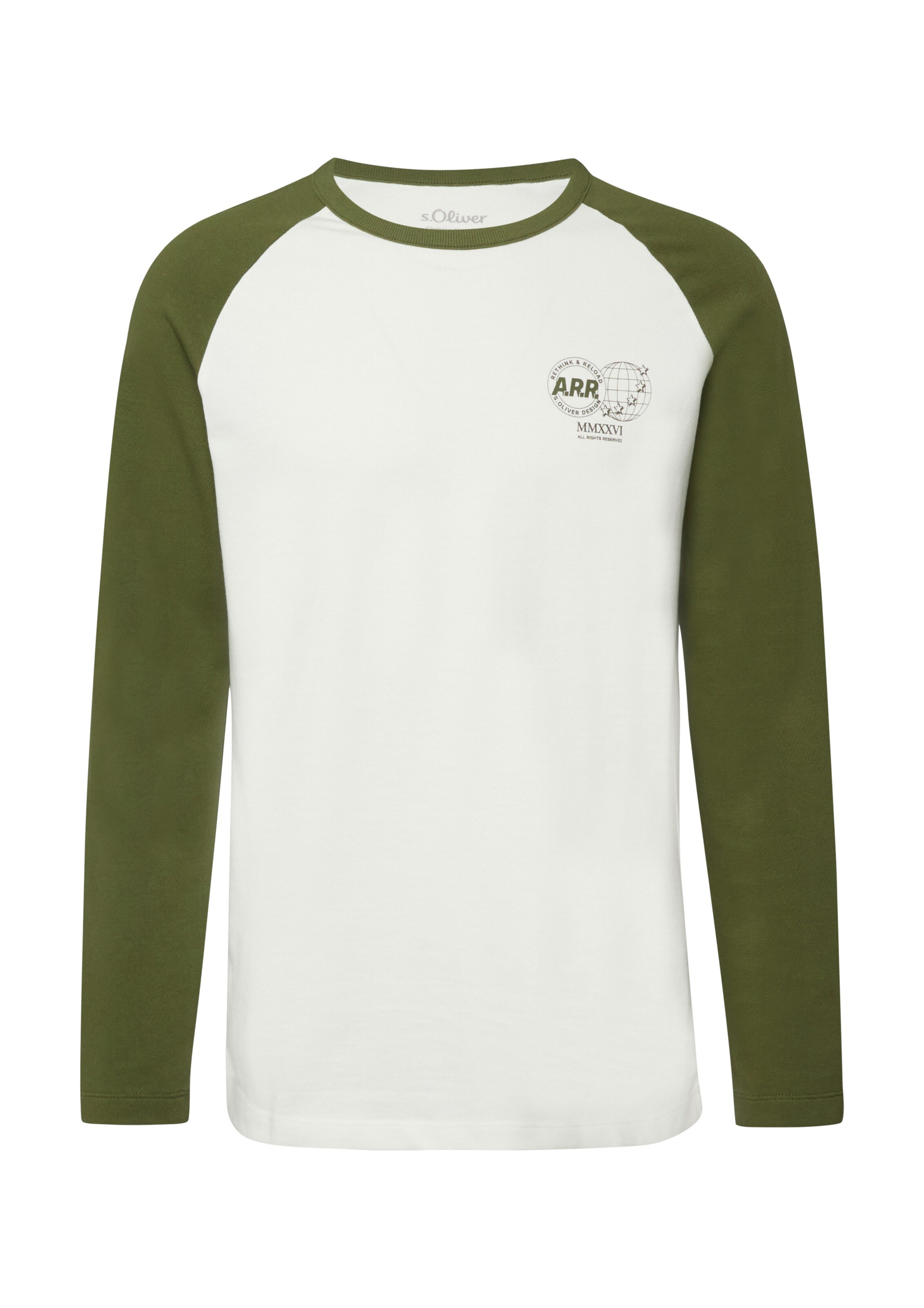 Sweat-shirt s.Oliver en beige : devant