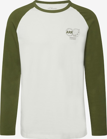 Sweat-shirt s.Oliver en beige : devant