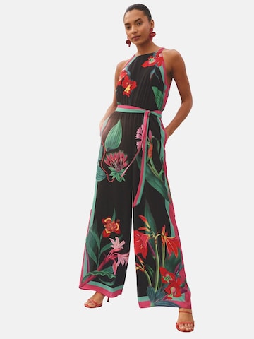 Salopeta de la love & roses pe negru: față