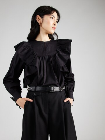 2NDDAY Blouse 'Isobella' in Zwart: voorkant