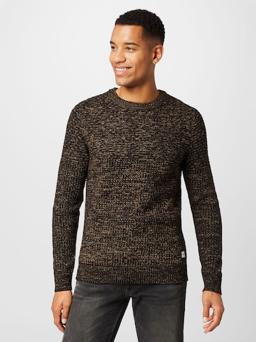 JACK & JONES Pulóver 'Bradley' - barna: elől