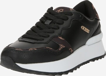 Sneaker bassa 'VINSA2' di GUESS in nero: frontale