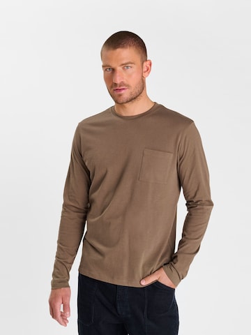 T-Shirt Le Temps Des Cerises en marron : devant
