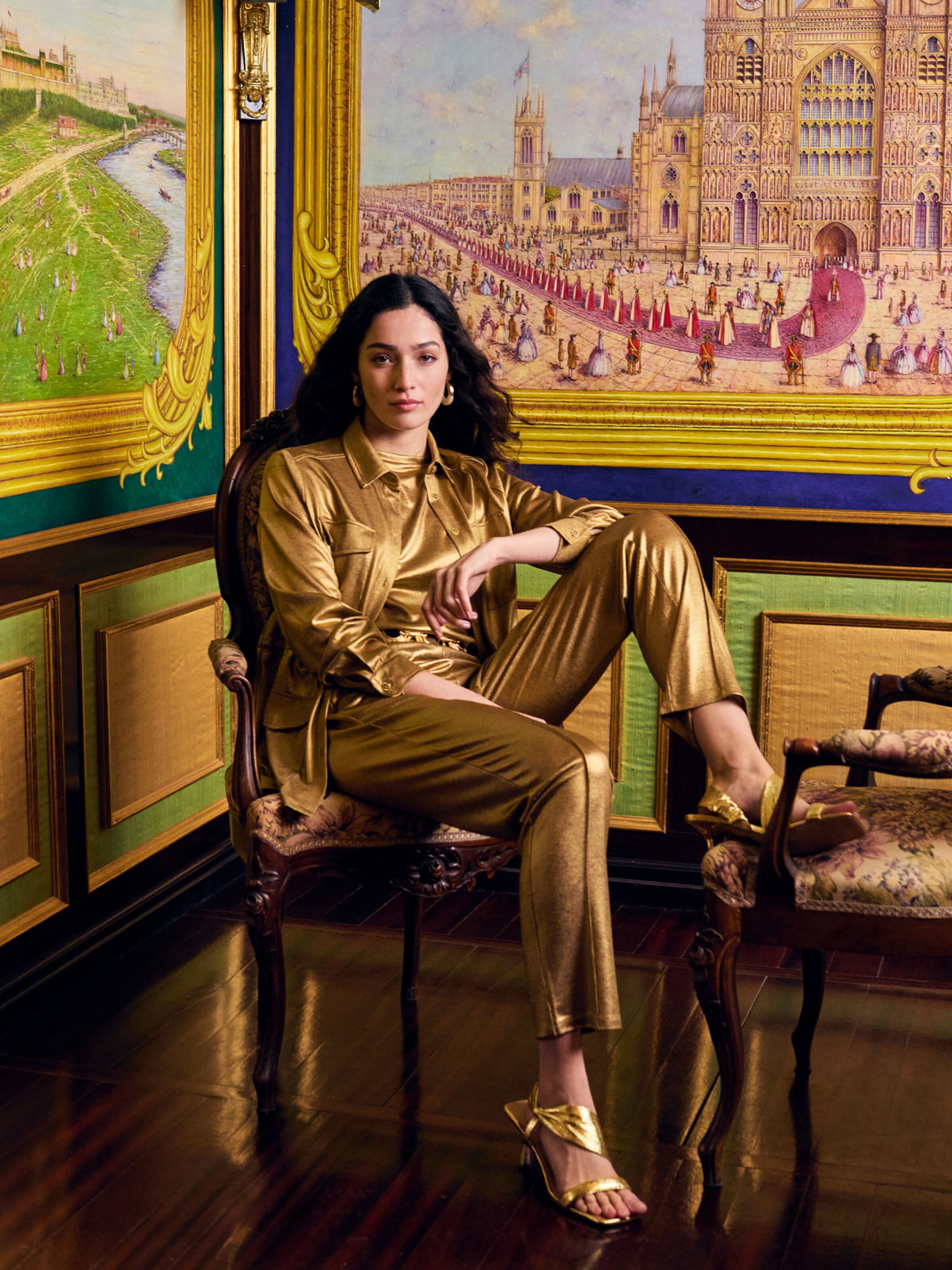 Lola Casademunt tavaline Chino-püksid, värv Kuld