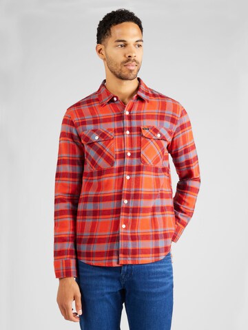 Brixton - Ajuste regular Camisa 'BOWERY' en rojo: frente