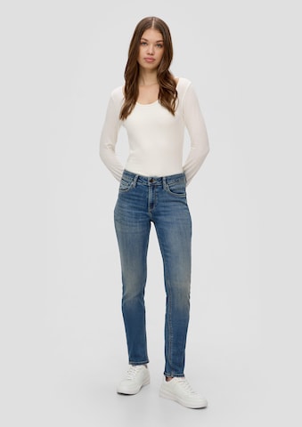 Skinny Jeans 'Catie' de la QS pe albastru