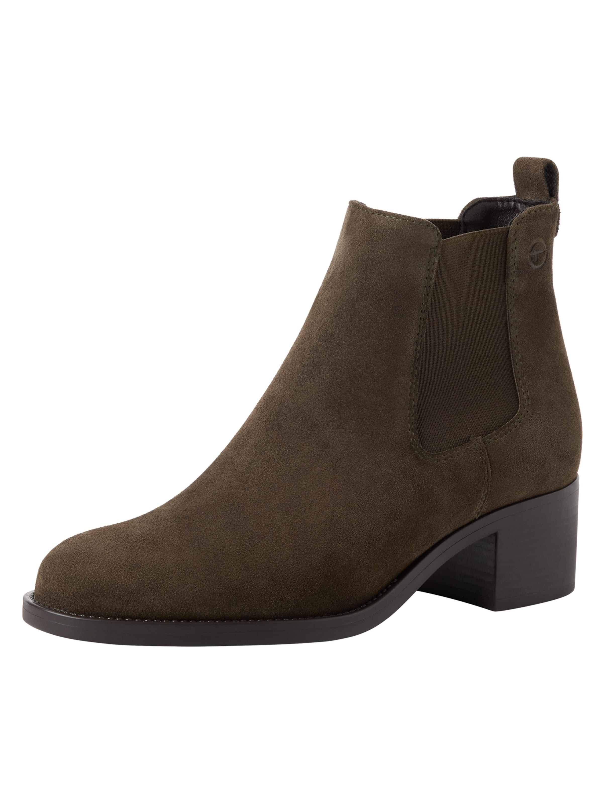 Tamaris Chelsea Boots in Green: front