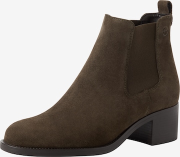 Tamaris Chelsea Boots in Green: front