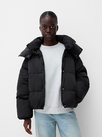 Bershka Winterjas in Zwart: voorkant