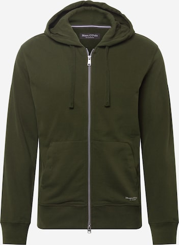 Marc O'Polo Zip-Up Hoodie in Green: front