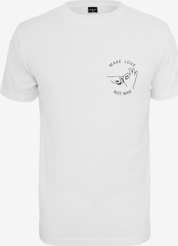 Mister Tee - Camiseta 'Make Love Tee' en blanco: frente