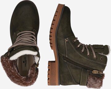 TOM TAILOR Lace-Up Ankle Boots in Green