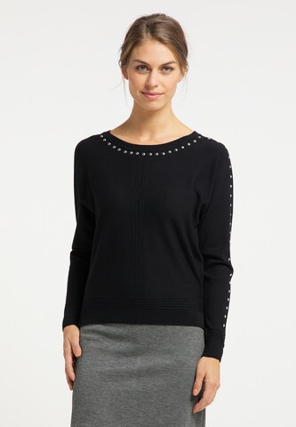 Pull-over Usha en noir : devant