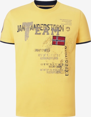 Jan Vanderstorm T-Shirt ' Sölve ' in Gelb: Vorderseite
