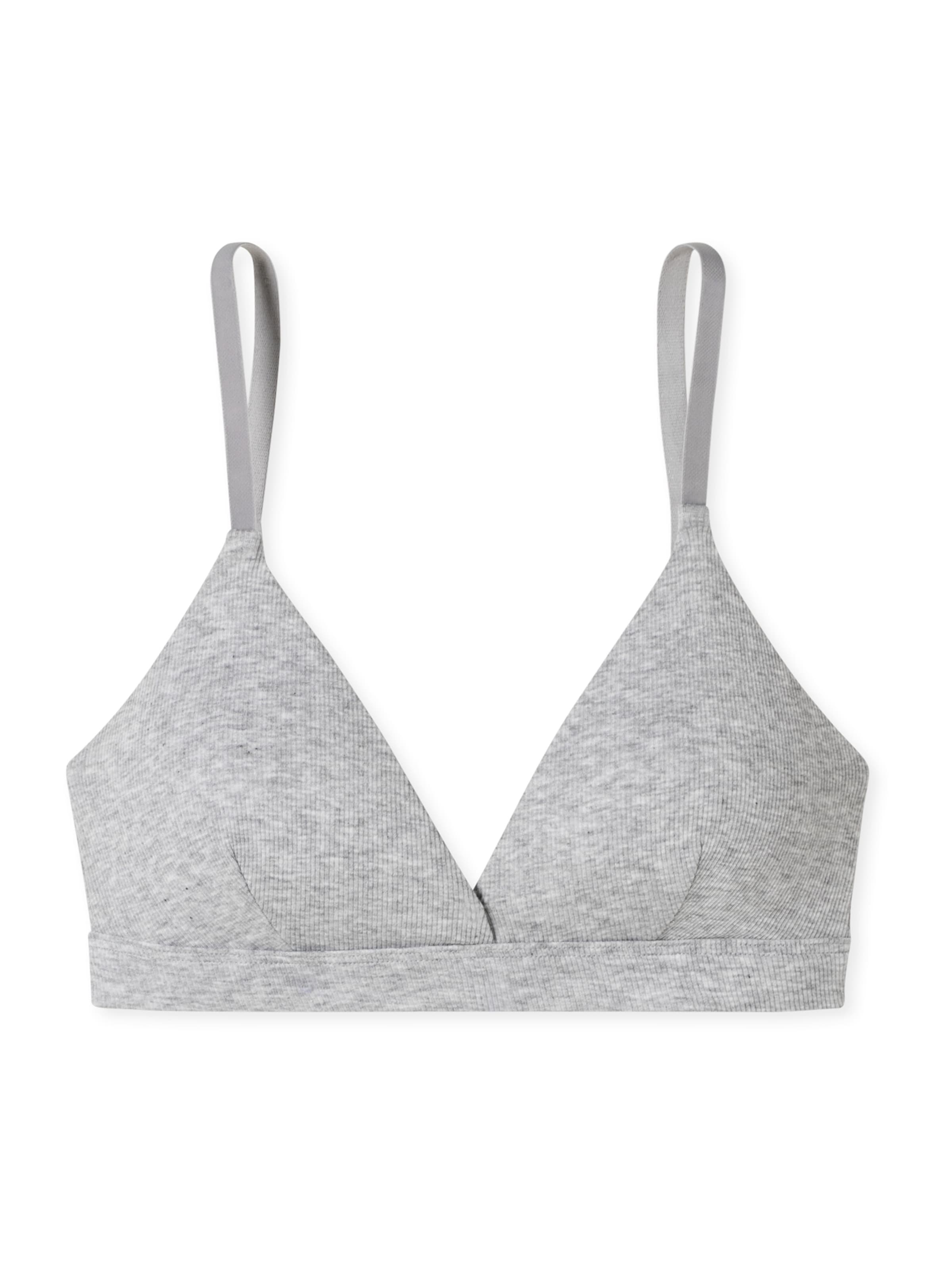 SCHIESSER BH ' Pure Rib ' in Grijs: voorkant
