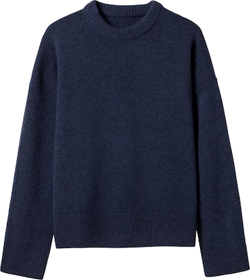 Lilysilk Pullover 'Wolle und Kaschmir Oversize Pullover mit Rundhalsausschnitt' in Blau: Vorderseite