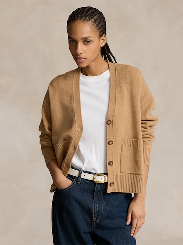 Cardigan Polo Ralph Lauren en beige : devant