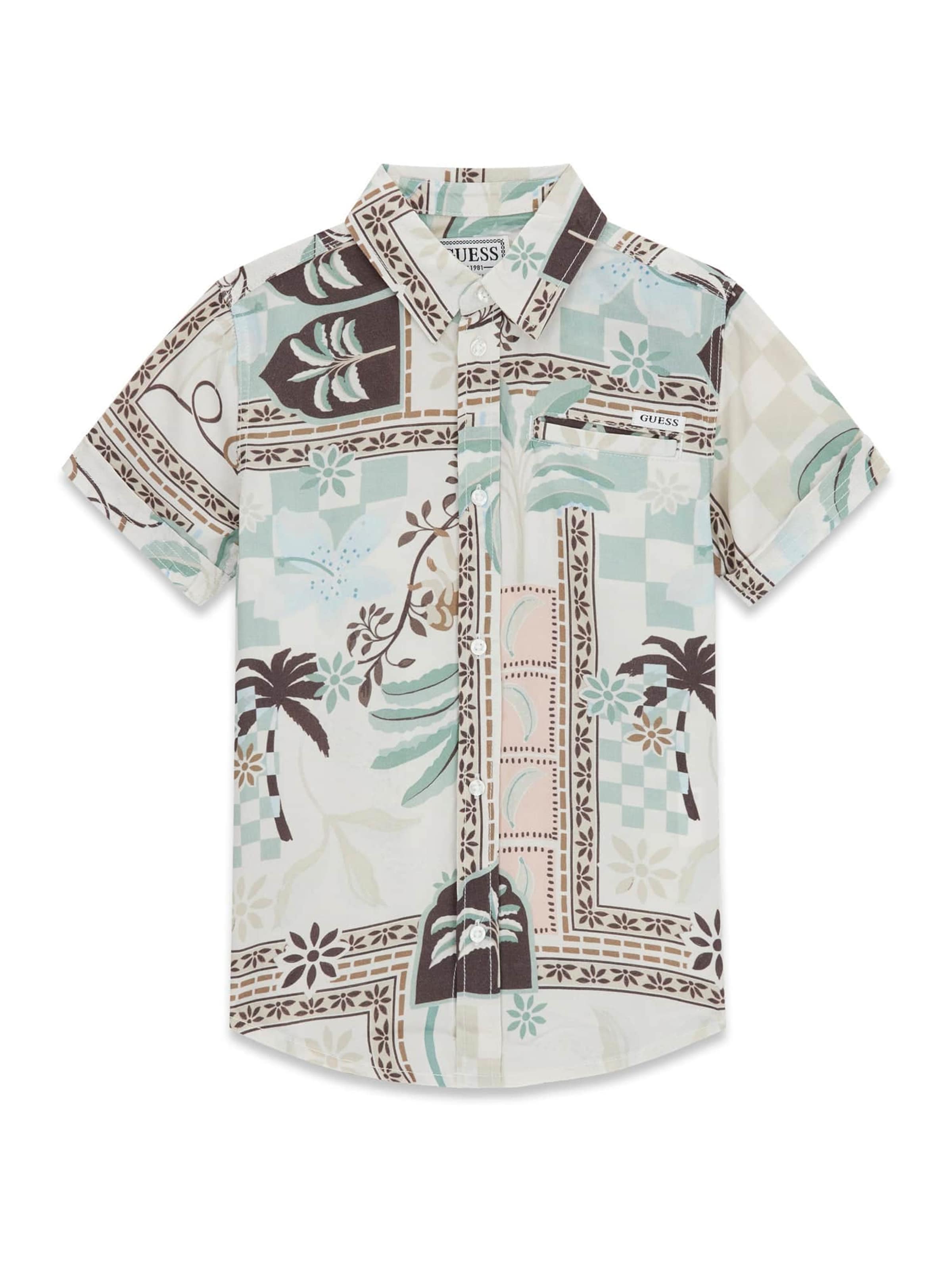 GUESS Regular fit Button Up Shirt in Beige: front