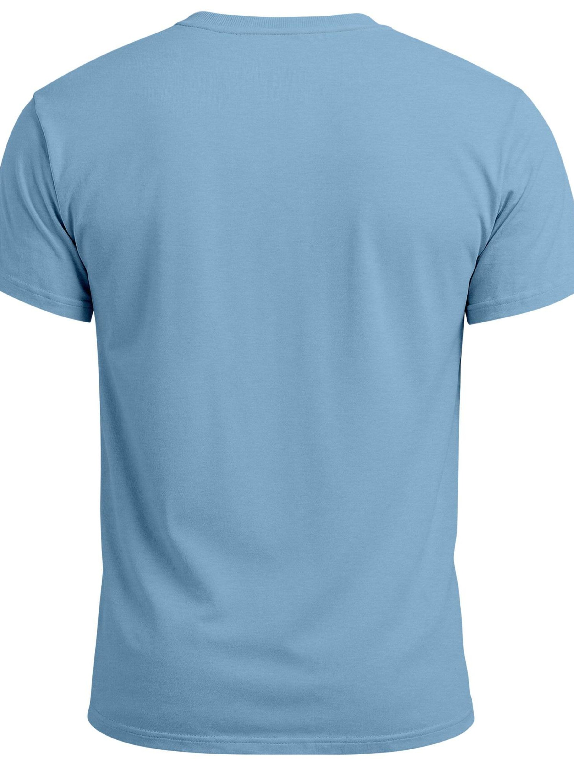 Neverless Shirt 'Mountain Wave' in Blue