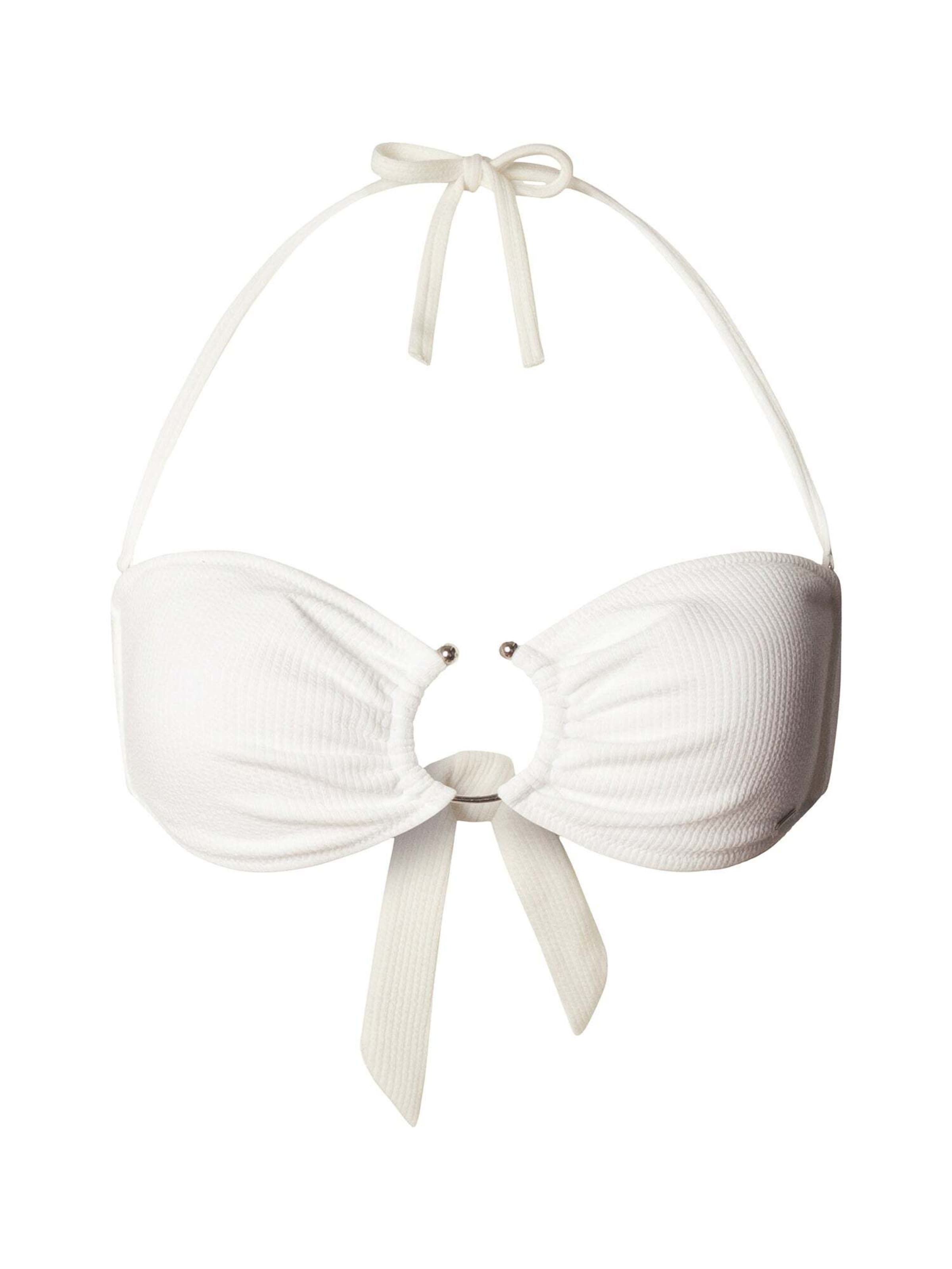 Pepe Jeans Bandeau Bikinitop 'Solid BND' in Weiß: Vorderseite