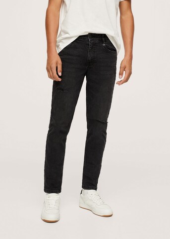 MANGO TEEN Slimfit Jeans in Schwarz: predná strana