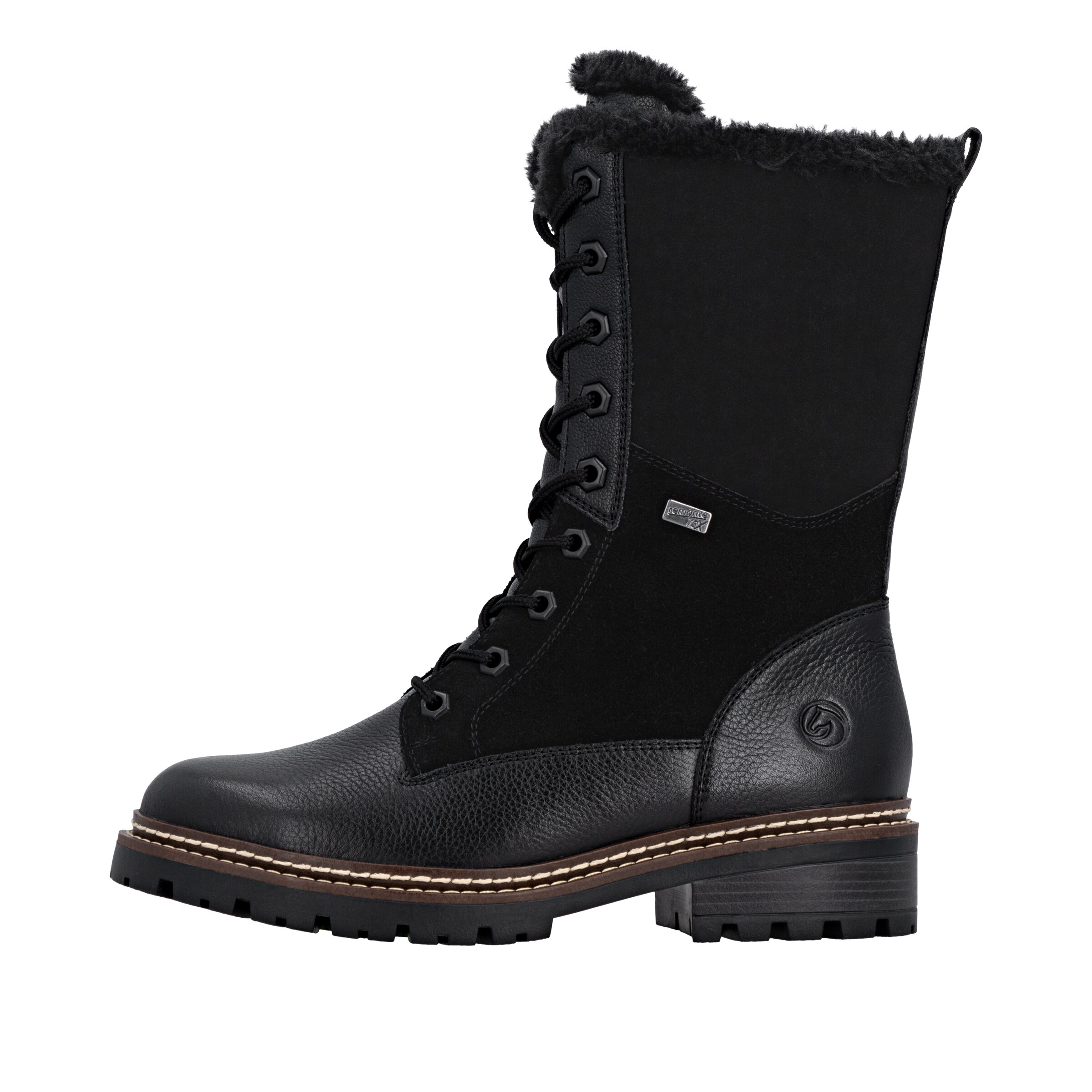 REMONTE Lace-Up Boots in Black: front