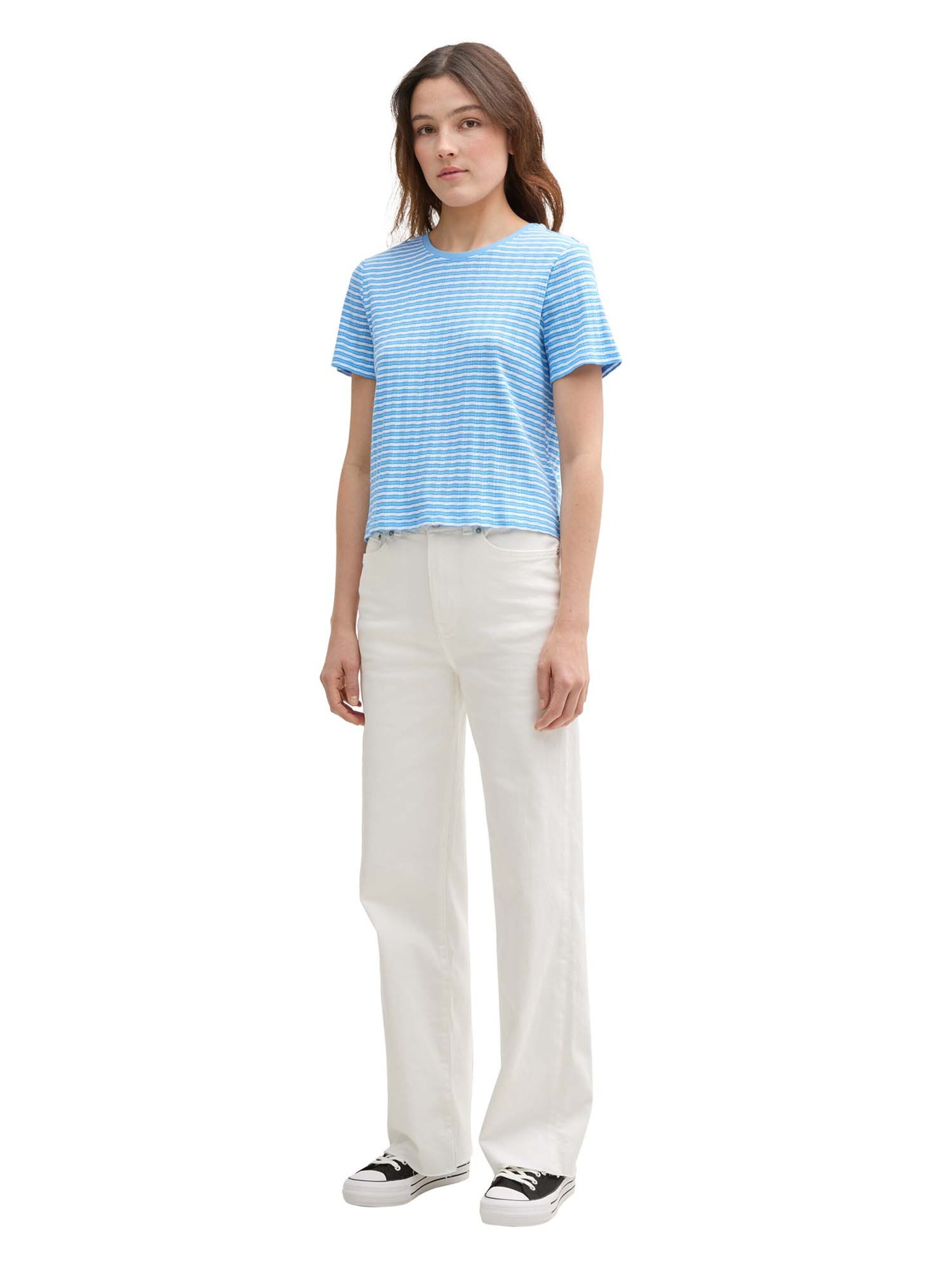 balta TOM TAILOR DENIM Marškinėliai