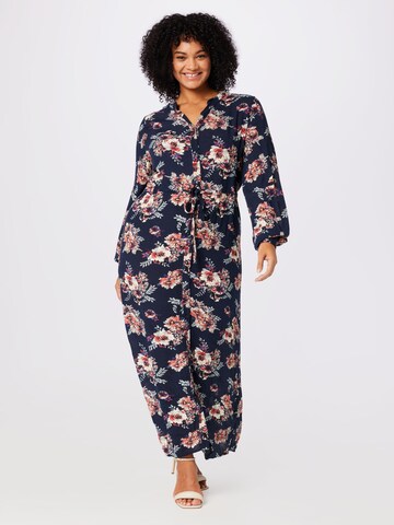 Robe-chemise 'Marion' ABOUT YOU Curvy en bleu : devant