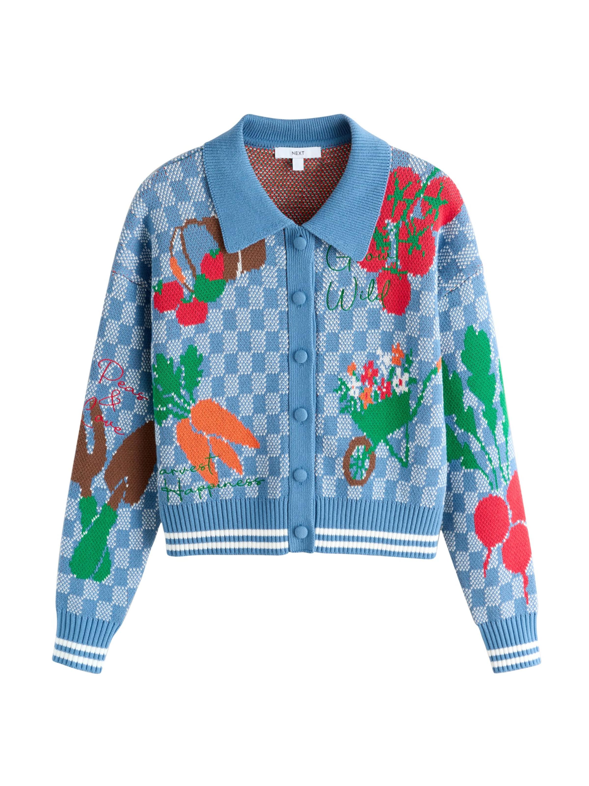 Next Strickjacke in Blau: Vorderseite