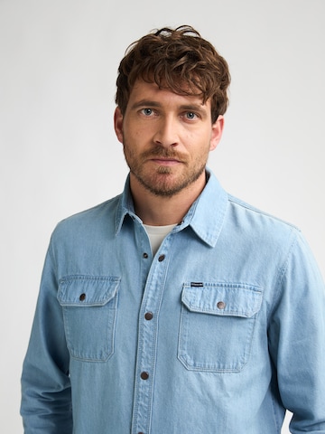 Coupe regular Chemise Petrol Industries en bleu