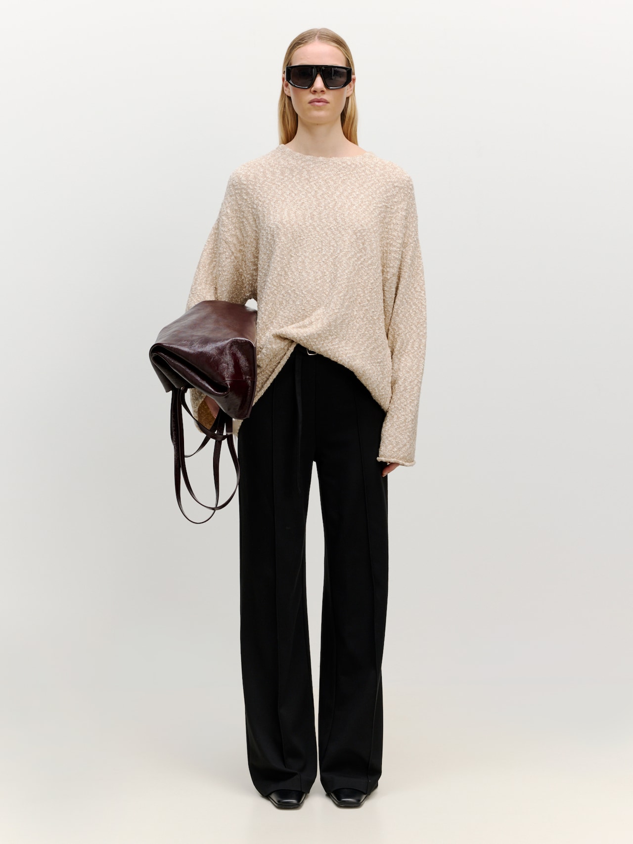 EDITED Producten Oversized trui 'Faline' Zwart