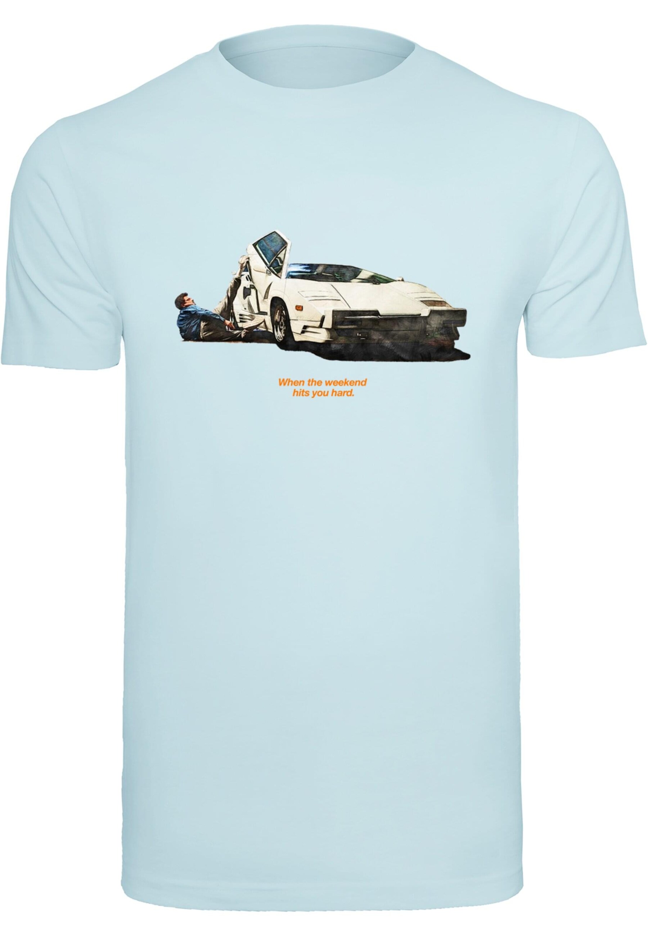 Mister Tee Koszulka 'Weekend Wolf' w kolorze niebieski: przód