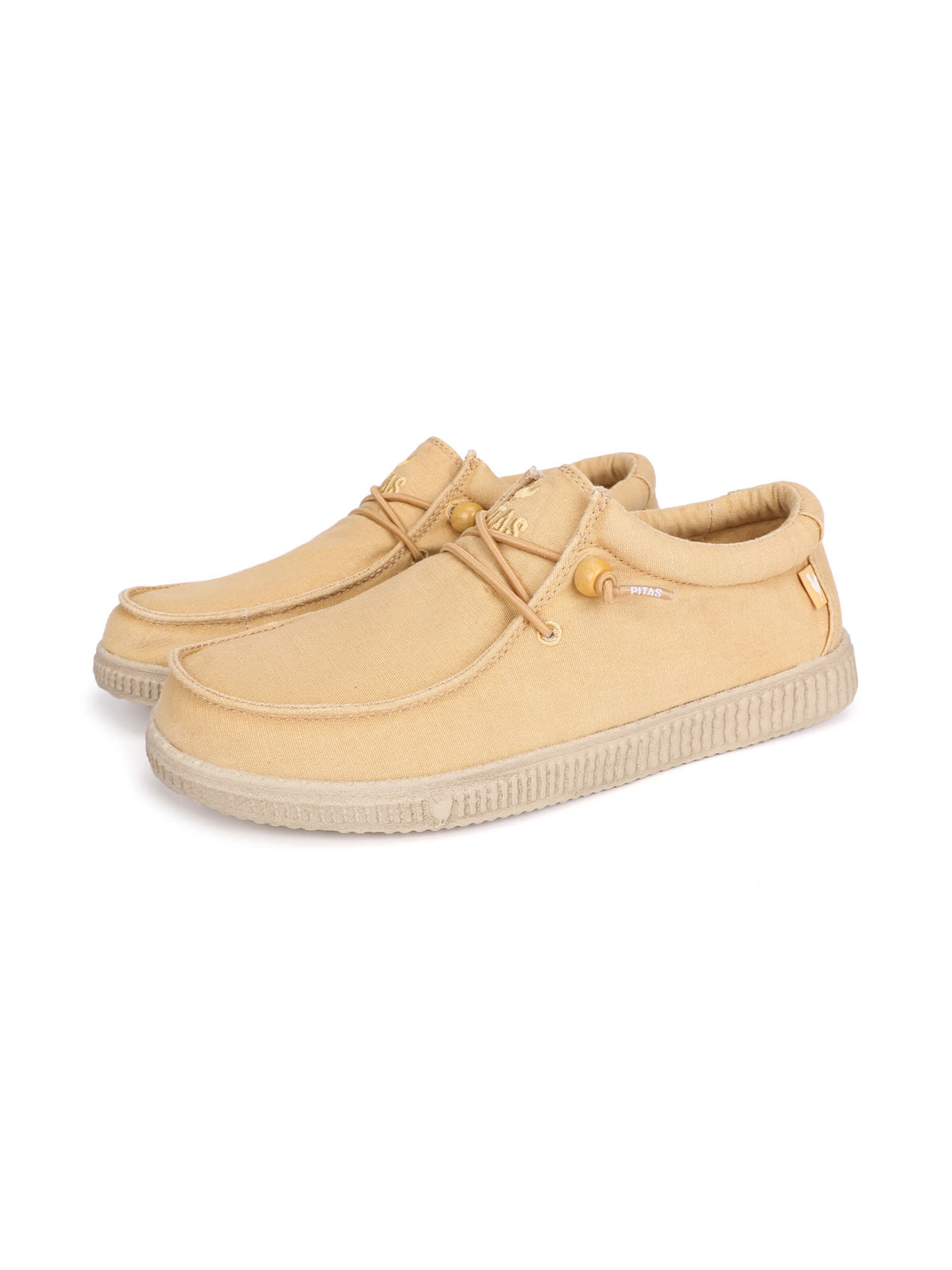 Walk In Pitas Moccasin 'Wallabi' in Beige: front
