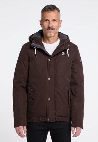 Schmuddelwedda Between-season jacket in Brown: front