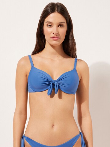 CALZEDONIA Push-up Bikinitop in Blau: Vorderseite