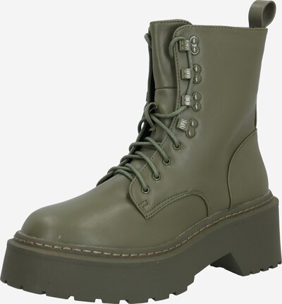 Missguided Bottines à lacets en kaki, Vue avec produit