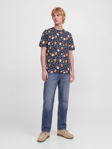 JACK & JONES Póló 'JJBell Xmas' - kék
