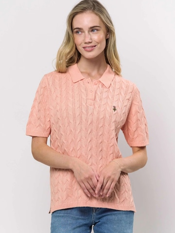 U.S. POLO ASSN. Tričko ' Magda ' – pink: přední strana